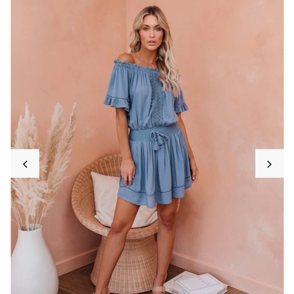 Off the shoulder crochet dress